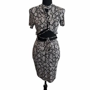 Snake print women’s dress